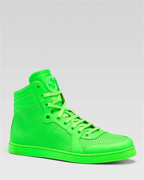 gucci high tops neon|net a porter Gucci shoes.